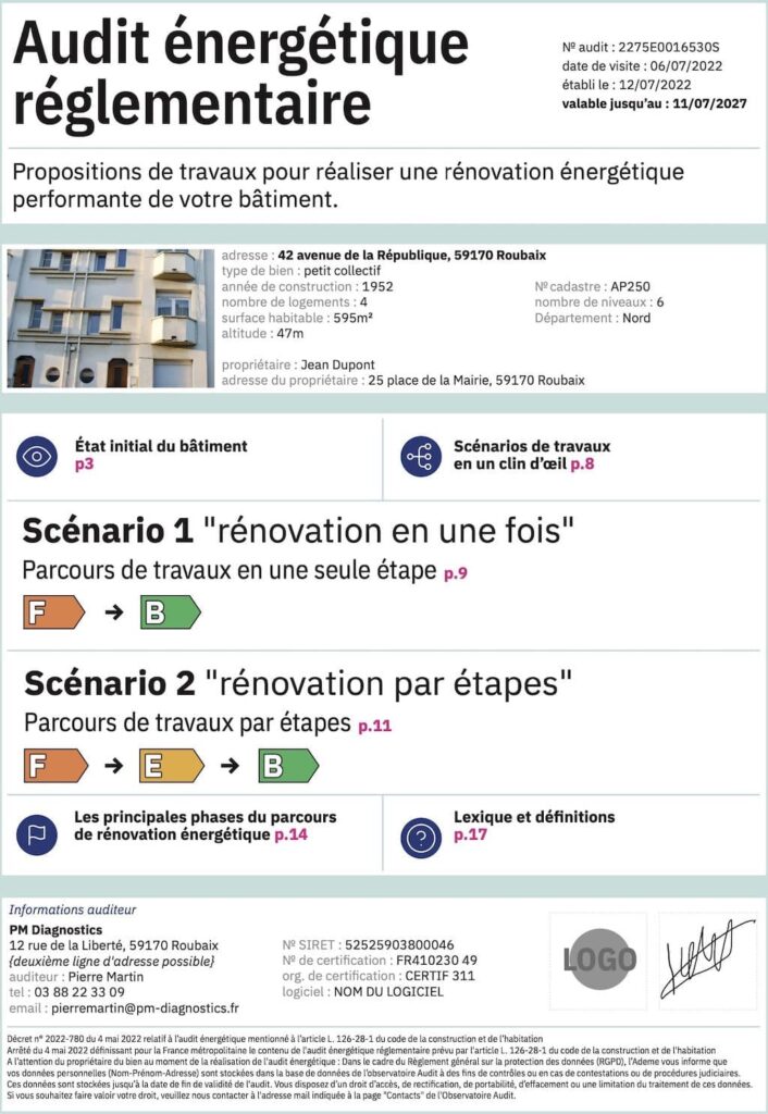 Audit énergétique règlementaire 2023 1 Exemple Audit Energetique Reglementaire